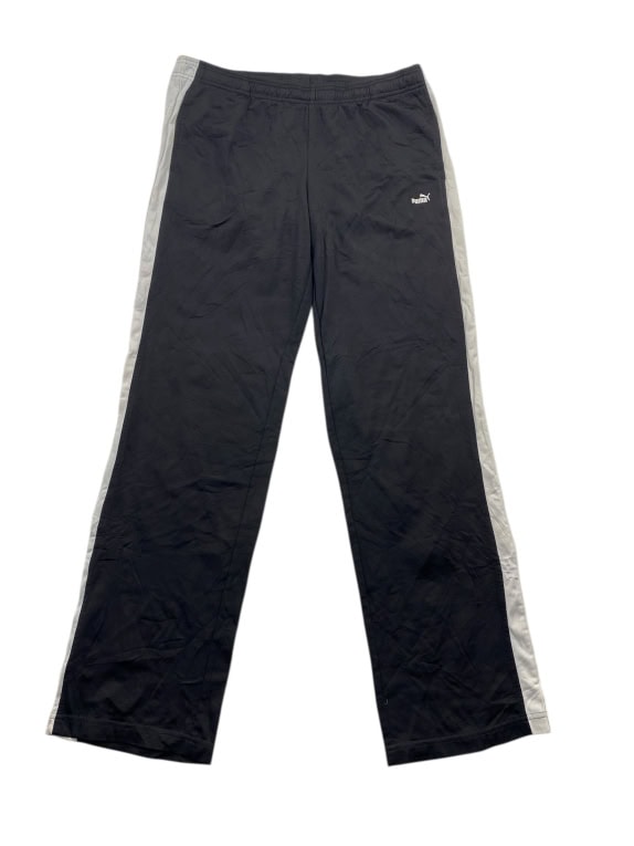 Puma Pantaloni della tuta neri con righe grigie unisex XS