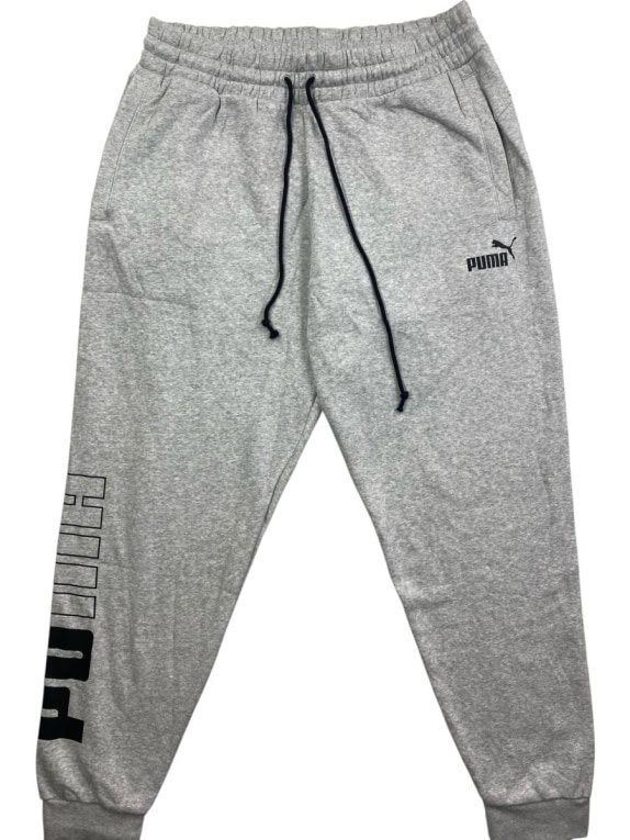 PUMA JOGGER PANTS SPORT LOGO PRINT GREY MEN'S  XL