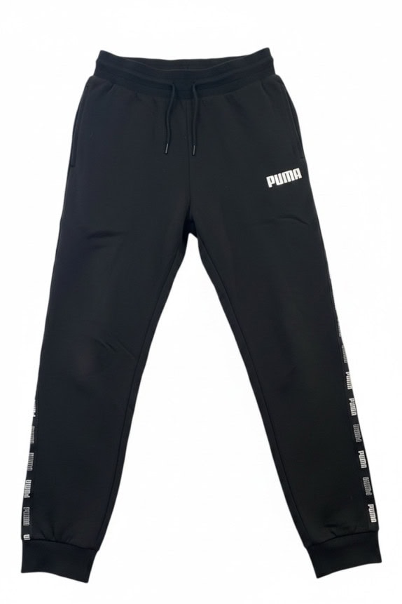 PUMA JOGGER SWEATPANTS SPORTSWEAR BLACK UNISEX PRE OWNED S