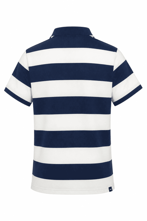 Y2K PUMA POLO SHIRT STRIPED NAVY WHITE ΑΝΤΡΙΚΟ PRE OWNED M
