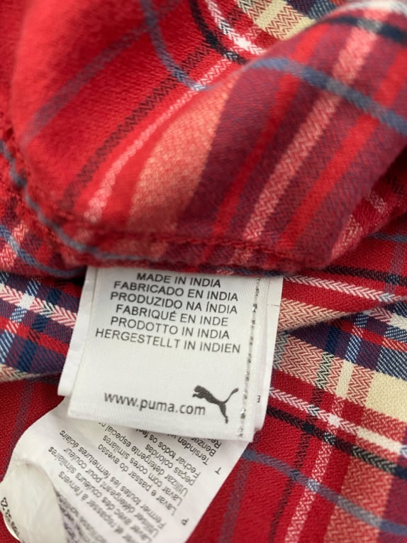 PUMA SPORTLIFESTYLE CAMICIA DA UOMO A QUADRI STILE FLANELLA ROSSO/BLU L