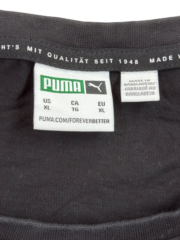 PUMA T-SHIRT BIG LOGO BLACK UNISEX XL