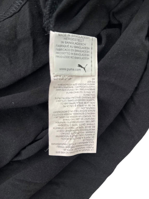 PUMA T-Shirt Casual Essentials Λογότυπο Μαύρο Ανδρικό Large