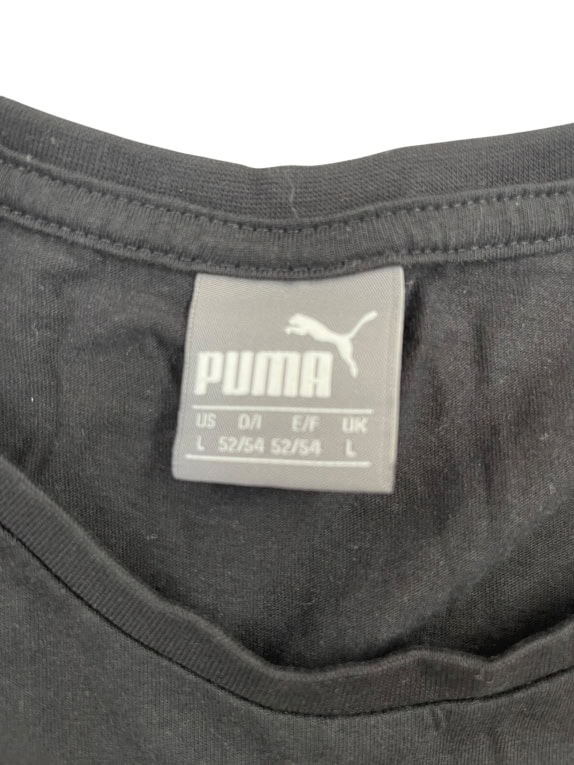 PUMA T-Shirt Casual Essentials Λογότυπο Μαύρο Ανδρικό Large