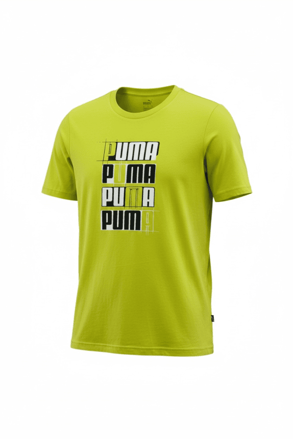 PUMA T-SHIRT CASUAL GRAPHIC CON LOGO VERDE UOMO M