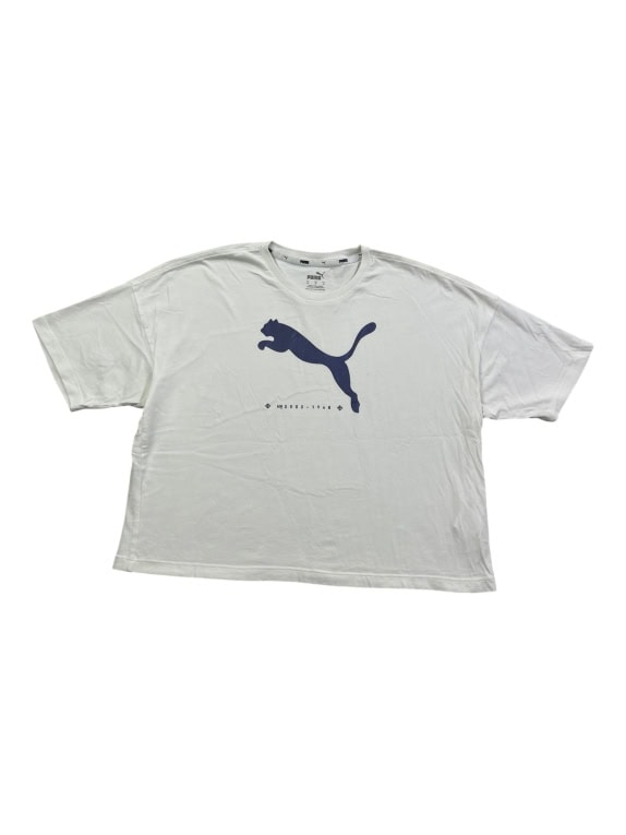 PUMA T-SHIRT CROP BIG LOGO WHITE WOMEN M