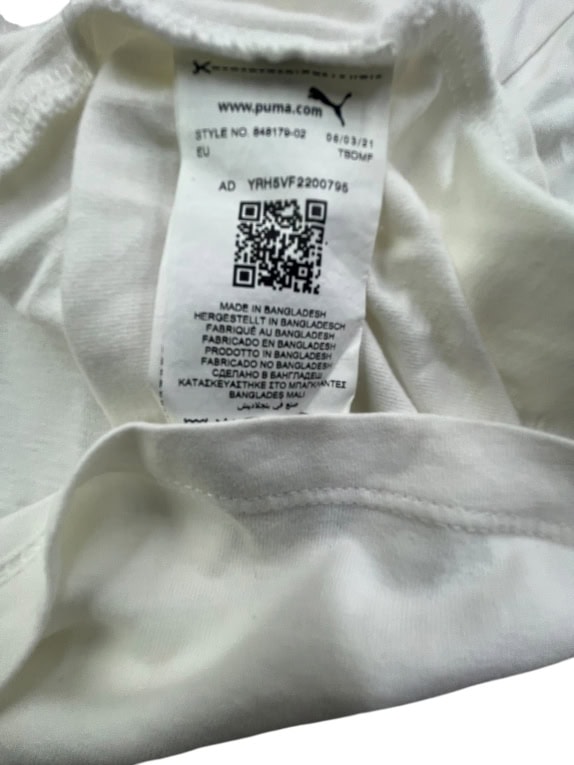 PUMA T-SHIRT CROP BIG LOGO WHITE WOMEN M