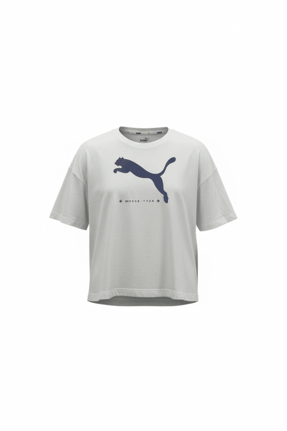 PUMA T-SHIRT CROP BIG LOGO WHITE WOMEN M