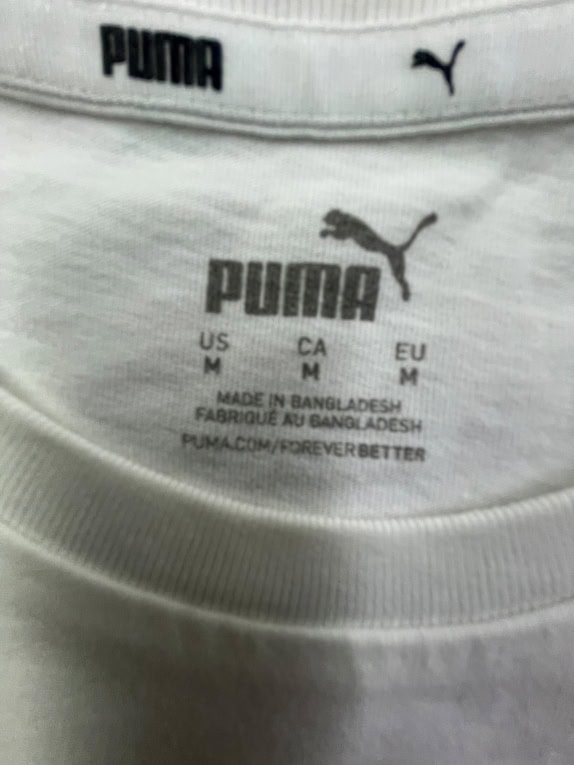PUMA T-SHIRT CROP BIG LOGO WHITE WOMEN M