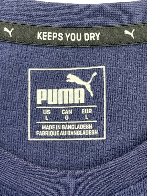 Puma T-Shirt Logo Μπλε Unisex L