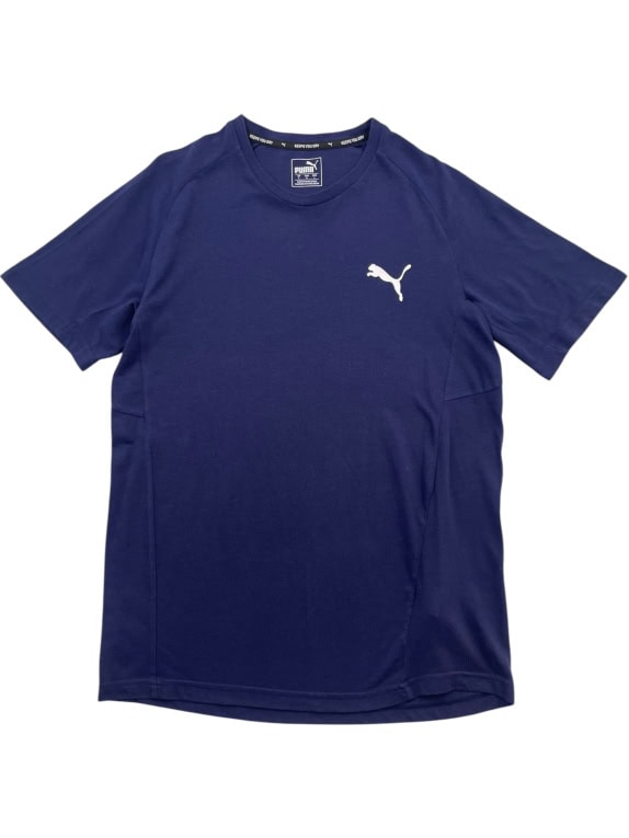 Puma T-Shirt Logo Μπλε Unisex L