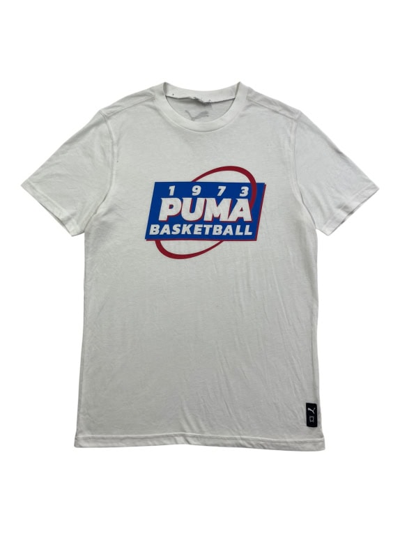 PUMA T-SHIRT VINTAGE BASKETBALL ΛΟΓΟΤΥΠΟ 1973 ΛΕΥΚΟ ΑΝΔΡΙΚΟ M