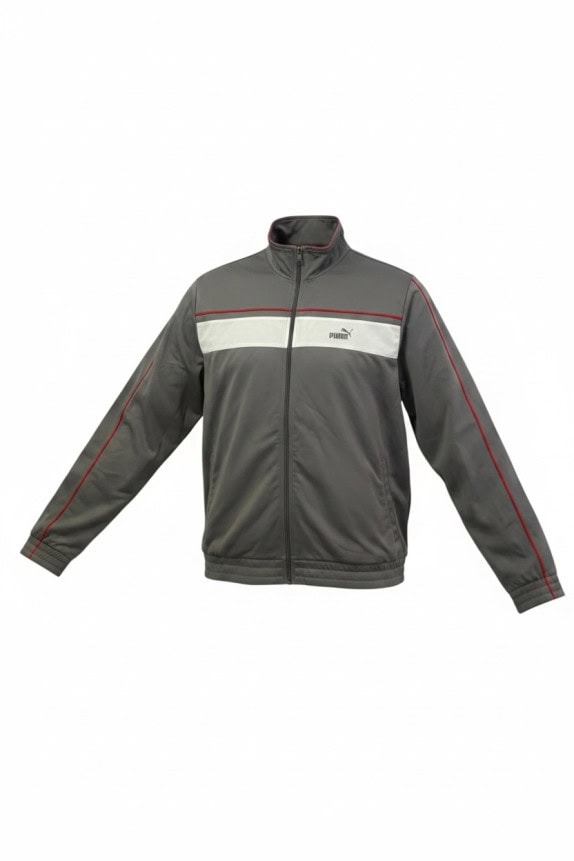 PUMA TRACK JACKET SPORTSWEAR GREY MENS PRE OWNED XL