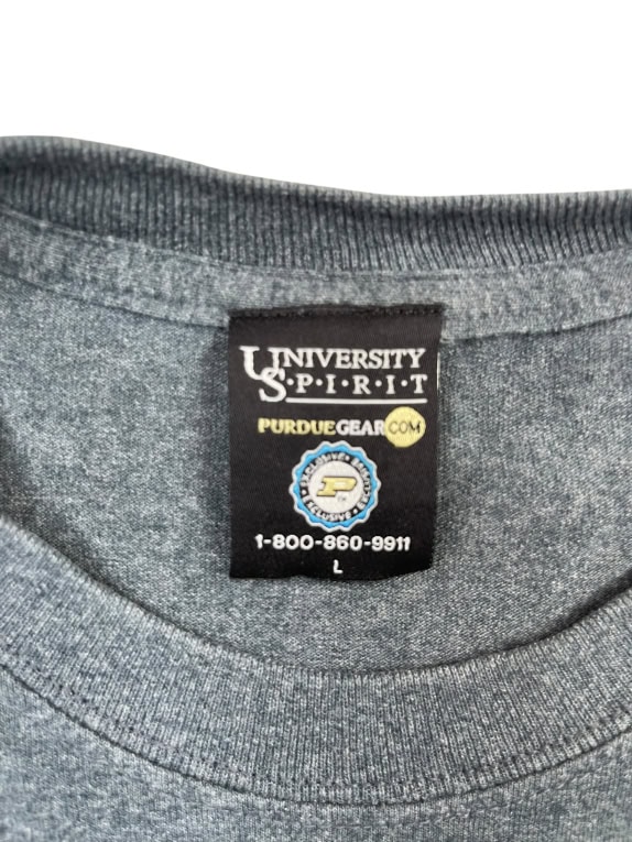 Purdue University Longsleeve T-Shirt Grey Unisex L