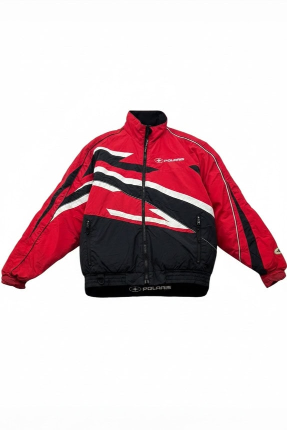 PURE POLARIS RACING JACKET SPORTSWEAR RED BLACK UNISEX PRE OWNED M