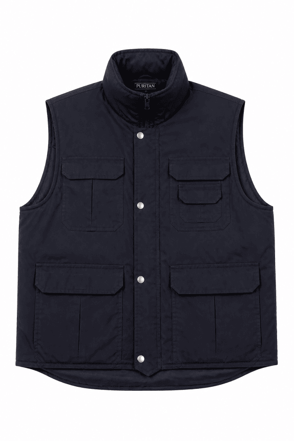 GIANFRANCO FERRE GILET WORKWEAR ΜΑΥΡΟ ΑΝΤΡΙΚΟ PRE OWNED L