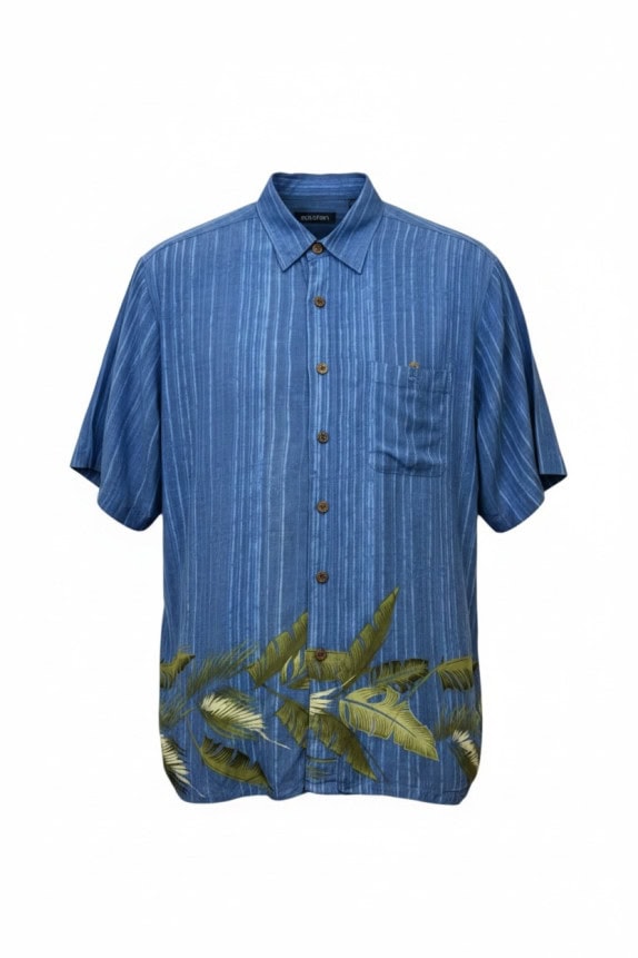PURITAN ΠΟΥΚΑΜΙΣΟ TROPICAL ΜΠΛΕ ΑΝΤΡΙΚΟ PRE OWNED L