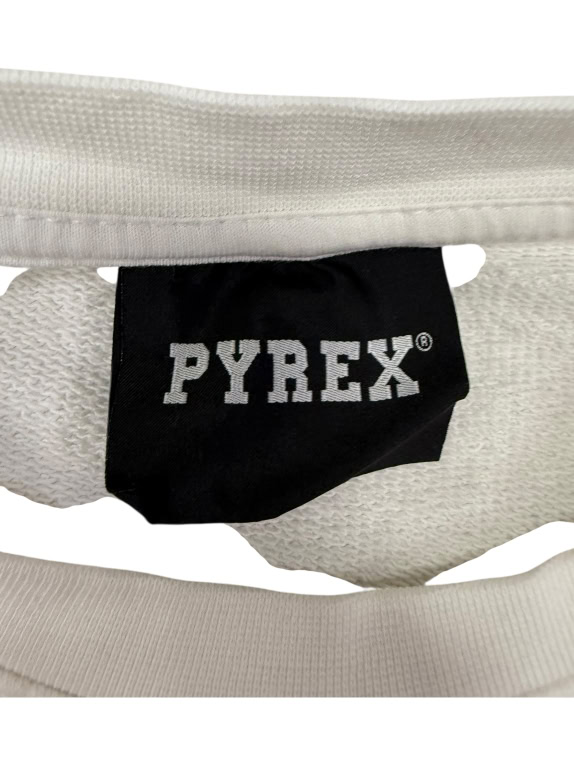 PYREX CREWNECK ΦΟΥΤΕΡ ΛΕΥΚΟ ΜΕ ΚΑΛΛΙΓΡΑΦΙΚΟ ΛΟΓΟΤΥΠΟ - L