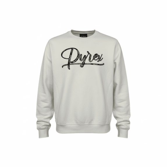 PYREX CREWNECK ΦΟΥΤΕΡ ΛΕΥΚΟ ΜΕ ΚΑΛΛΙΓΡΑΦΙΚΟ ΛΟΓΟΤΥΠΟ - L