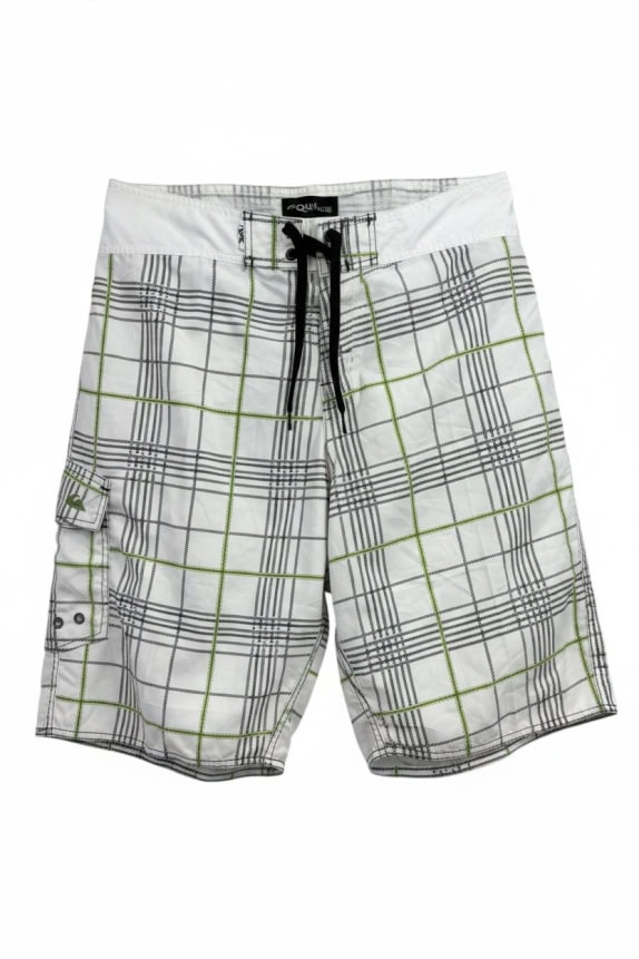 QUIKSILVER BOARDSHORTS SURF BIANCO UOMO PRE OWNED