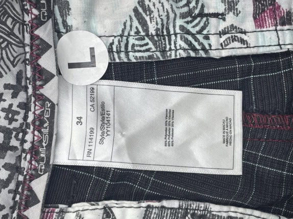 QUIKSILVER ΣΟΡΤΣ CARGO ΚΑΡΟ ΓΚΡΙ ΑΝΤΡΙΚΟ PRE OWNED XS