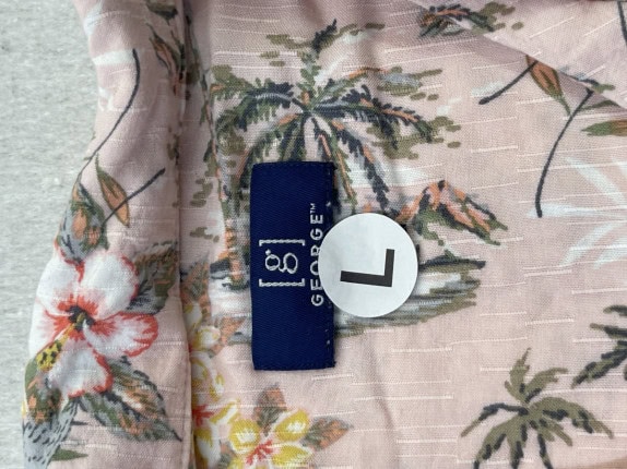 GEORGE ΑΝΟΙΧΤΟ ΠΟΥΚΑΜΙΣΟ ALOHA ΡΟΖ ΑΝΔΡΙΚΟ PRE OWNED L