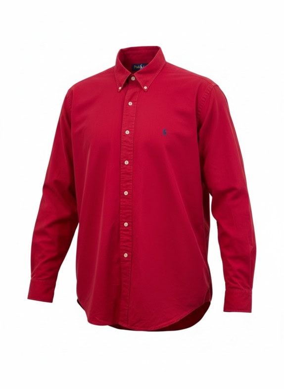 RALPH LAUREN BUTTON DOWN ΠΟΥΚΑΜΙΣΟ CLASSIC ΚΟΚΚΙΝΟ ΑΝΤΡΙΚΟ PRE OWNED L