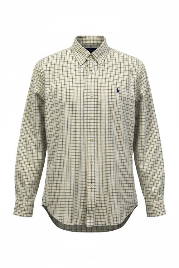 RALPH LAUREN BUTTON DOWN ΠΟΥΚΑΜΙΣΟ CLASSIC ΚΡΕΜ ΑΝΤΡΙΚΟ PRE OWNED M