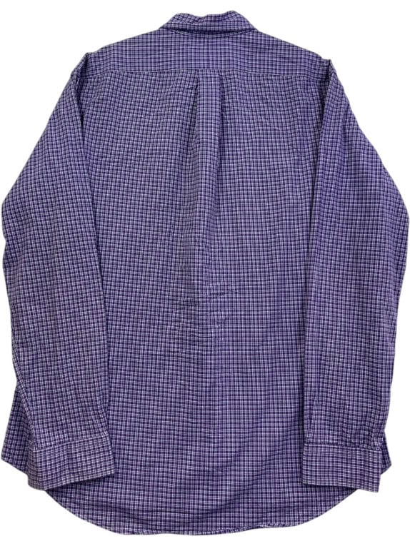 RALPH LAUREN BUTTON DOWN ΠΟΥΚΑΜΙΣΟ ΚΑΡΟ ΜΩΒ ΑΝΤΡΙΚΟ PRE OWNED L