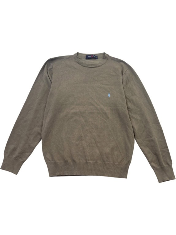 RALPH LAUREN CREWNECK ΠΟΥΛΟΒΕΡ MINIMAL OLIVE ΑΝΤΡΙΚΟ PRE OWNED S