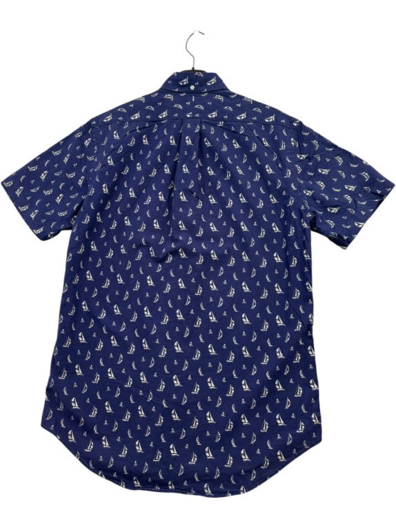 RALPH LAUREN ΚΟΝΤΟΜΑΝΙΚΟ ΠΟΥΚΑΜΙΣΟ GRAPHIC NAVY ΑΝΤΡΙΚΟ PRE OWNED S