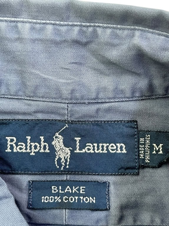 RALPH LAUREN ΚΟΝΤΟΜΑΝΙΚΟ ΠΟΥΚΑΜΙΣΟ ΚΛΑΣΙΚΟ ΜΠΛΕ ΑΝΤΡΙΚΟ PRE OWNED M