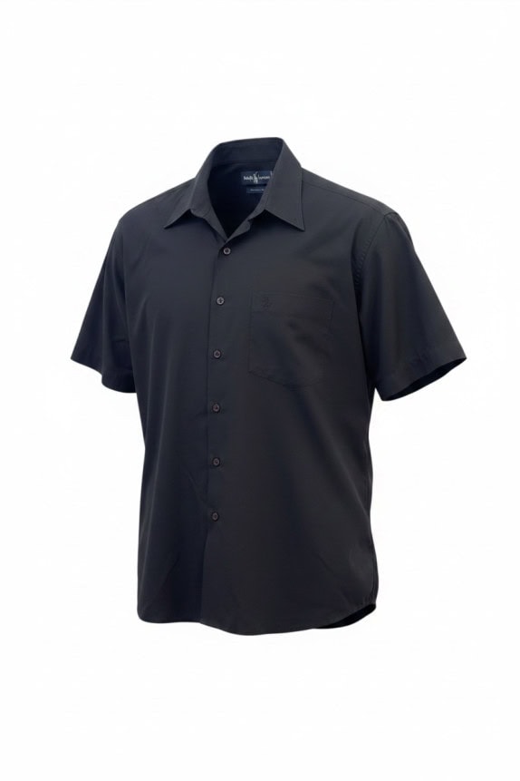 RALPH LAUREN CAMICIA MANICA CORTA MINIMAL NERA UOMO PRE OWNED L