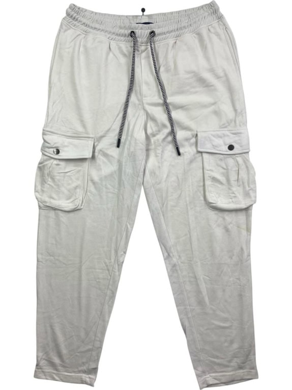 RALPH LAUREN PANTALONE CARGO JOGGER CUSTOM SLIM FIT OFF-WHITE DA UOMO L