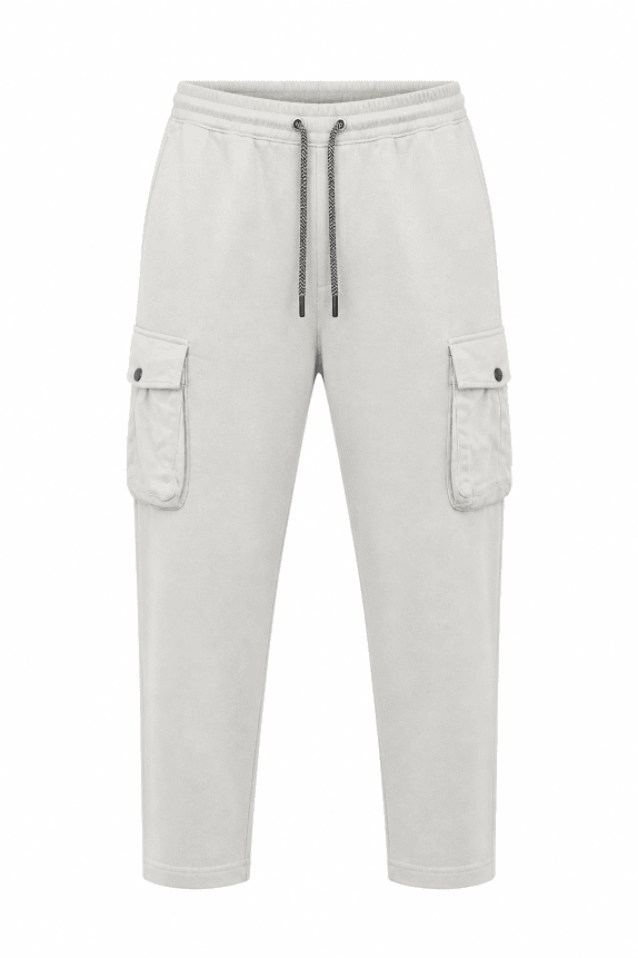 RALPH LAUREN CARGO PANTS MINIMAL OFF WHITE MEN PRE OWNED L