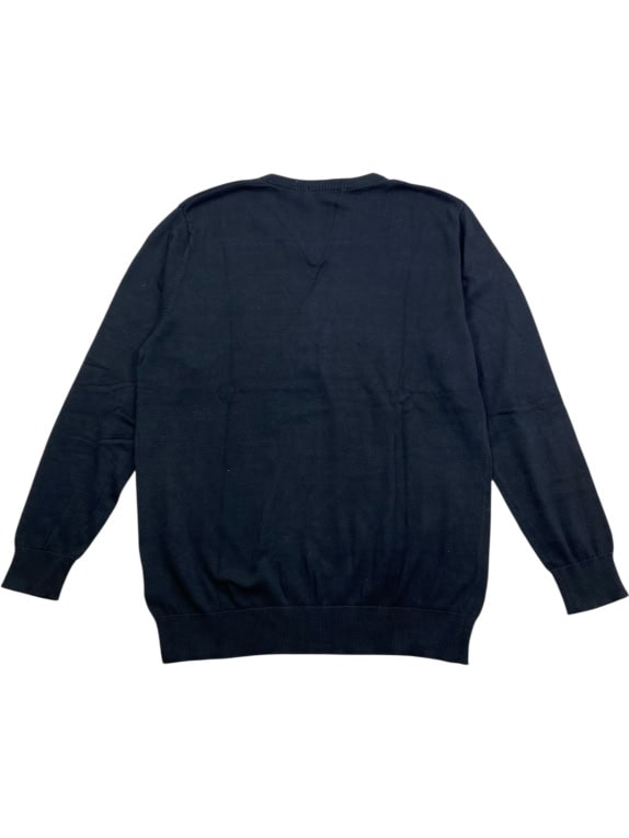 RALPH LAUREN Πλεκτό Πουλόβερ V-Neck Classic Logo Μαύρο Ανδρικό XL