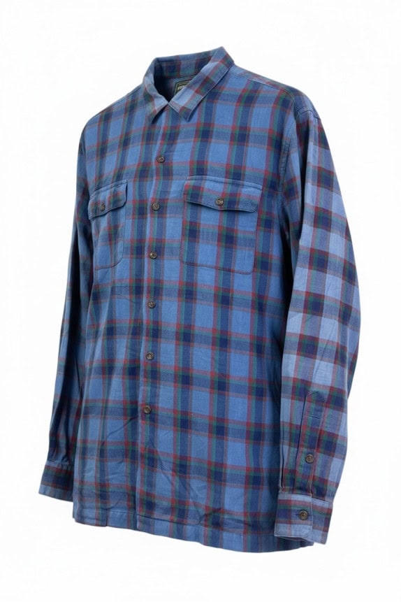 RALPH LAUREN POLO COUNTRY ΠΟΥΚΑΜΙΣΟ VINTAGE ΜΠΛΕ ΚΑΡΟ ΑΝΤΡΙΚΟ PRE OWNED L