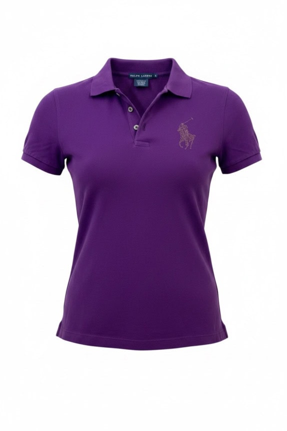 RALPH LAUREN POLO SHIRT MINIMAL PURPLE ΓΥΝΑΙΚΕΙΟ PRE OWNED S