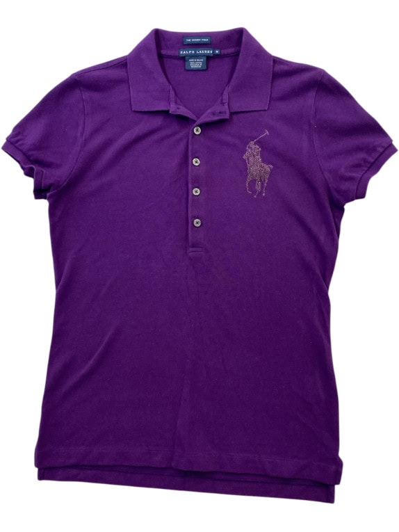 RALPH LAUREN POLO SHIRT MINIMAL PURPLE ΓΥΝΑΙΚΕΙΟ PRE OWNED S