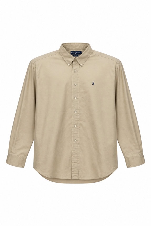 RALPH LAUREN ΠΟΥΚΑΜΙΣΟ BUTTON DOWN CLASSIC ΜΠΕΖ ΑΝΤΡΙΚΟ PRE OWNED L