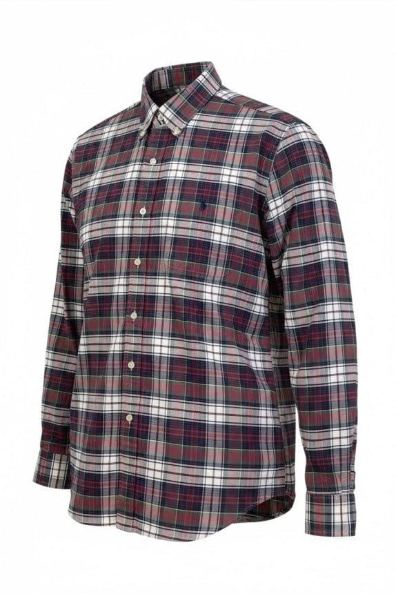 RALPH LAUREN BUTTON DOWN SHIRT CLASSIC MULTICOLOR MENS PRE OWNED L