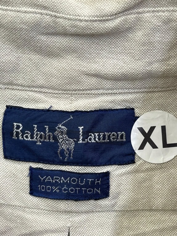 RALPH LAUREN ΠΟΥΚΑΜΙΣΟ BUTTON DOWN ΚΛΑΣΙΚΟ STONE GREY ΑΝΤΡΙΚΟ PRE OWNED XL