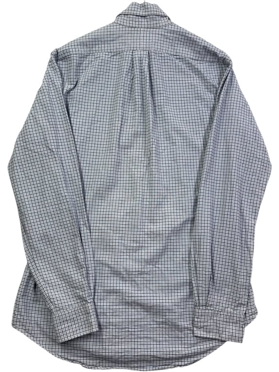 RALPH LAUREN ΠΟΥΚΑΜΙΣΟ CHECKERED CUSTOM FIT LOGO ΜΠΛΕ UNISEX S