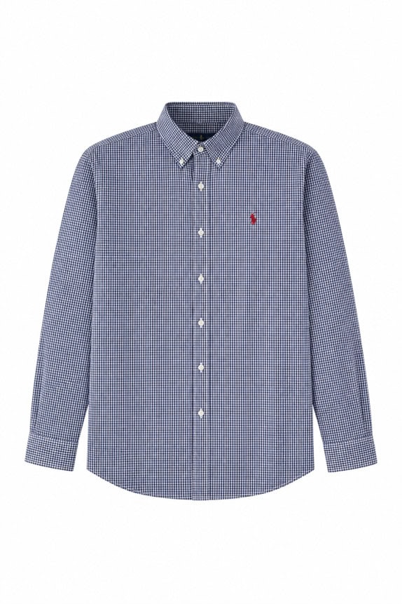RALPH LAUREN CAMICIA CHECK BLU UOMO PRE OWNED XL