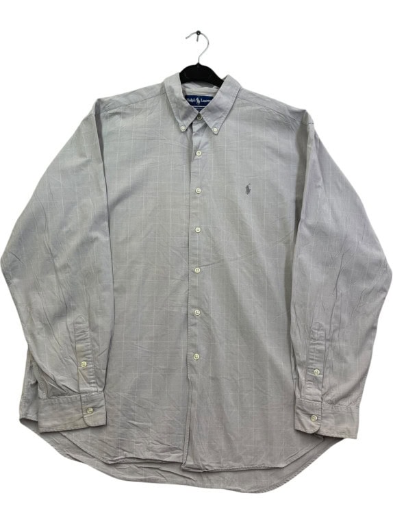 RALPH LAUREN ΠΟΥΚΑΜΙΣΟ CLASSIC ΑΝΟΙΧΤΟ ΓΚΡΙ ΑΝΤΡΙΚΟ PRE OWNED XL