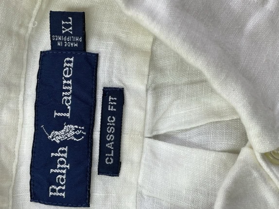 RALPH LAUREN ΠΟΥΚΑΜΙΣΟ CLASSIC FIT ΛΕΥΚΟ ΑΝΤΡΙΚΟ PRE OWNED XL