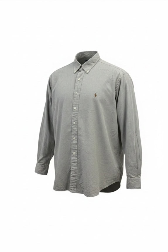 RALPH LAUREN ΠΟΥΚΑΜΙΣΟ CLASSIC FIT STONE GREY ΑΝΤΡΙΚΟ PRE OWNED L