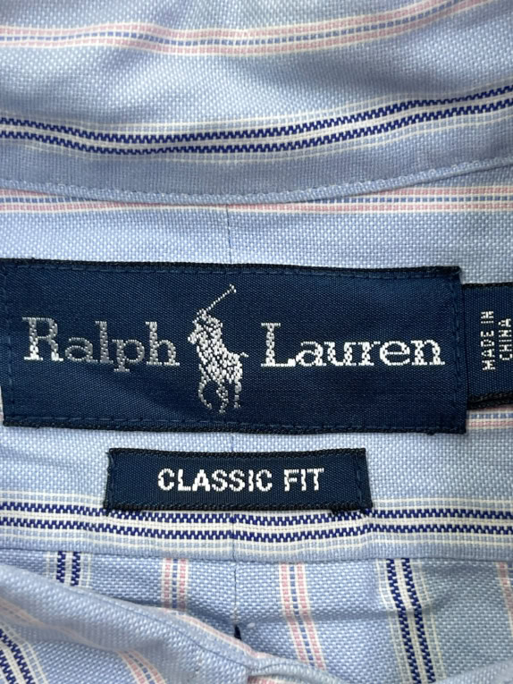 RALPH LAUREN ΠΟΥΚΑΜΙΣΟ CLASSIC ΓΑΛΑΖΙΟ ΑΝΤΡΙΚΟ PRE OWNED