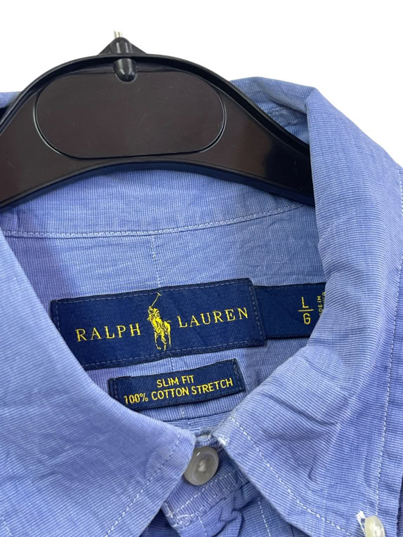 RALPH LAUREN ΠΟΥΚΑΜΙΣΟ CLASSIC ΓΑΛΑΖΙΟ ΑΝΤΡΙΚΟ PRE OWNED L