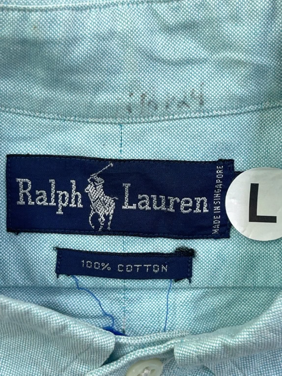 RALPH LAUREN ΠΟΥΚΑΜΙΣΟ CLASSIC ΓΑΛΑΖΙΟ ΑΝΤΡΙΚΟ PRE OWNED L